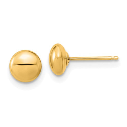 14k-gold-polished-button-post-earrings-SolomonJeweler-Wichita-KS-CustomJewelry