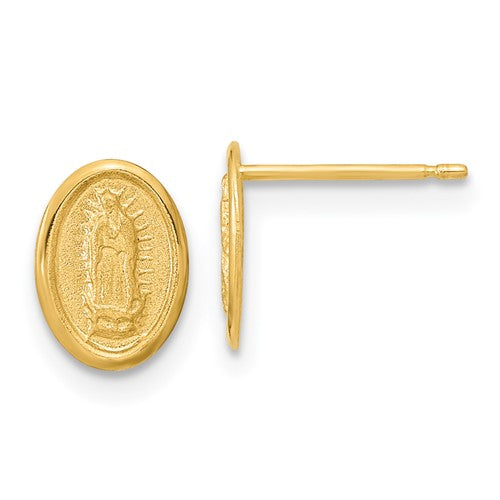 14k-polished-our-lady-of-guadalupe-post-earrings-SolomonJeweler-Wichita-KS-CustomJewelry