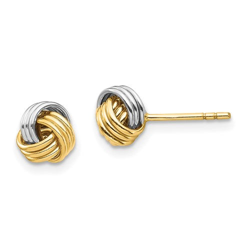 14k-white-rhodium-love-knot-post-earring-SolomonJeweler-Wichita-KS-CustomJewelry