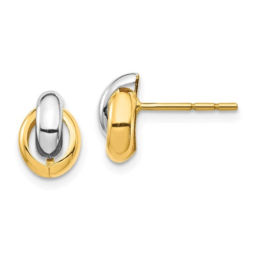 14k-white-rhodium-oval-post-earrings-SolomonJeweler-Wichita-KS-CustomJewelry
