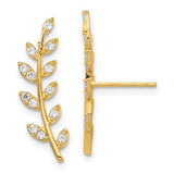 14k-cz-fern-ear-climber-earrings-SolomonJeweler-Wichita-KS-CustomJewelry