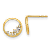14k-polished-open-circle-cz-post-earrings-SolomonJeweler-Wichita-KS-CustomJewelry