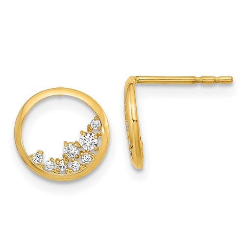 14k-polished-open-circle-cz-post-earrings-SolomonJeweler-Wichita-KS-CustomJewelry