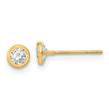 14k-polished-circle-bezel-with-cz-post-earrings-SolomonJeweler-Wichita-KS-CustomJewelry