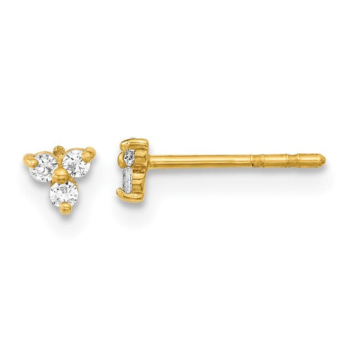 14k-polished-cz-triangle-post-earrings-SolomonJeweler-Wichita-KS-CustomJewelry