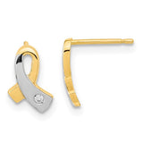 14k-gold-white-rhodium-cz-awareness-post-earrings-SolomonJeweler-Wichita-KS-CustomJewelry
