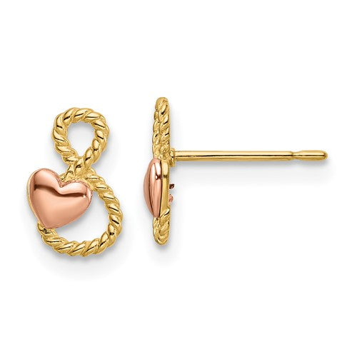 14k-two-tone-heart-post-earrings-SolomonJeweler-Wichita-KS-CustomJewelry