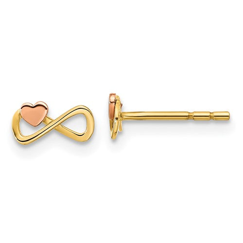 14k-two-tone-infinity-with-heart-post-earrings-SolomonJeweler-Wichita-KS-CustomJewelry