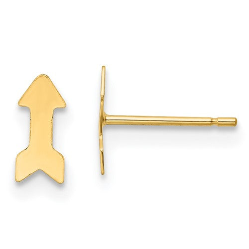 14k-polished-arrow-post-earrings-SolomonJeweler-Wichita-KS-CustomJewelry