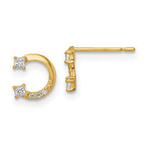 14k-cz-horseshoe-post-earrings-SolomonJeweler-Wichita-KS-CustomJewelry