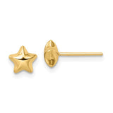 14k-polished-small-puffed-star-post-earrings-SolomonJeweler-Wichita-KS-CustomJewelry