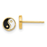 14k-gold-black-white-enamel-yin-and-yang-post-earrings-SolomonJeweler-Wichita-KS-CustomJewelry