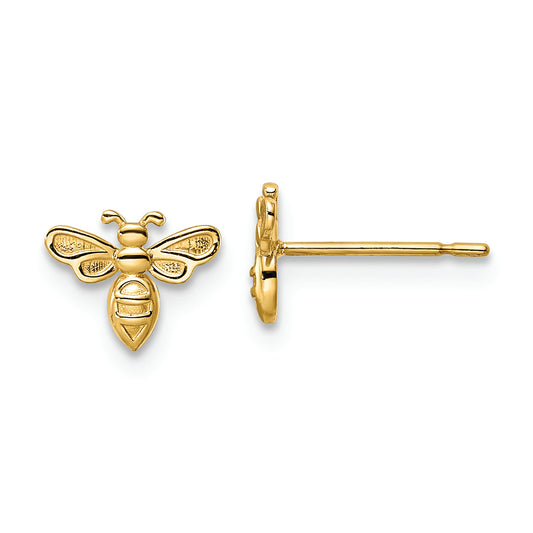 14k Bumble Bee Post Earrings - Solomon Jewelers