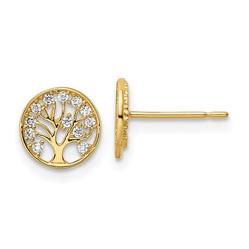 14k-cz-tree-of-life-post-earrings-SolomonJeweler-Wichita-KS-CustomJewelry