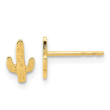 14k-polished-cactus-post-earrings-SolomonJeweler-Wichita-KS-CustomJewelry
