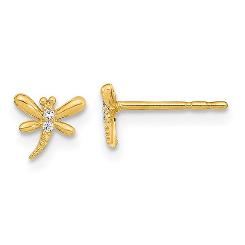 14k-polished-dragonfly-with-cz-post-earrings-SolomonJeweler-Wichita-KS-CustomJewelry