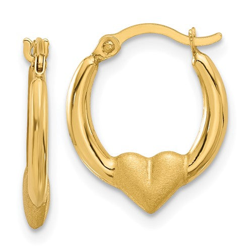 14k-polished-and-satin-heart-hoop-earrings-SolomonJeweler-Wichita-KS-CustomJewelry