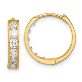 14k-polished-cz-4x16mm-huggie-hoop-earrings-SolomonJeweler-Wichita-KS-CustomJewelry