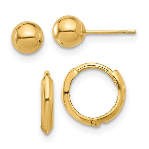 14k-polished-5mm-ball-and-hinged-hoop-earring-set-SolomonJeweler-Wichita-KS-CustomJewelry
