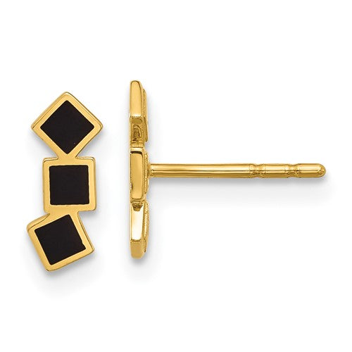 14k-black-epoxy-squares-post-earrings-SolomonJeweler-Wichita-KS-CustomJewelry