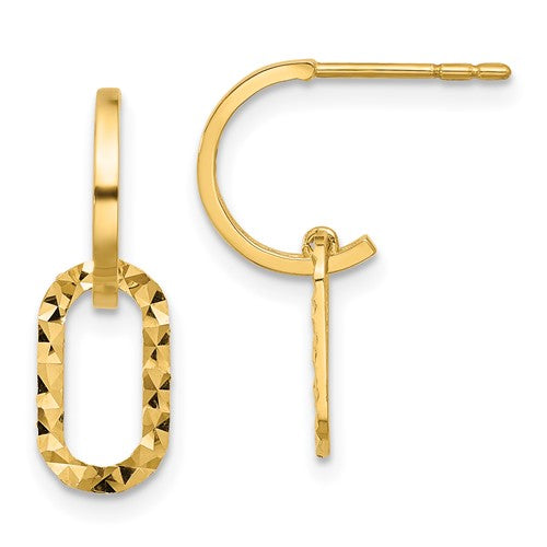 14k-polished-and-d-c-j-hoop-dangle-post-earrings-SolomonJeweler-Wichita-KS-CustomJewelry