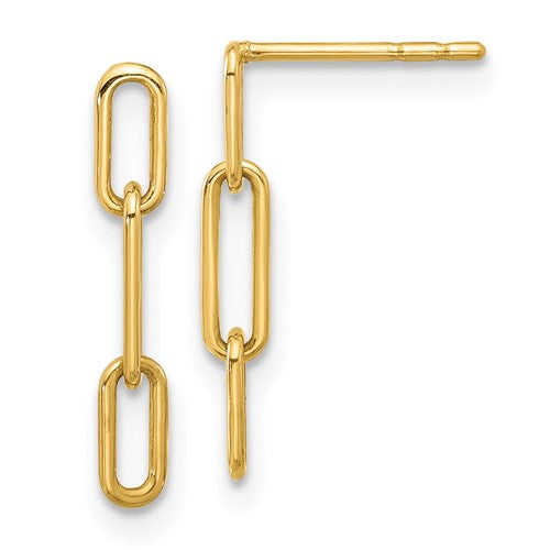 14k-polished-open-link-post-dangle-earrings-SolomonJeweler-Wichita-KS-CustomJewelry