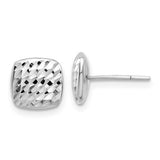 14k-white-gold-diamond-cut-square-post-earrings-SolomonJeweler-Wichita-KS-CustomJewelry