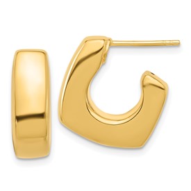 14k-polished-square-j-hoop-post-earrings-SolomonJeweler-Wichita-KS-CustomJewelry