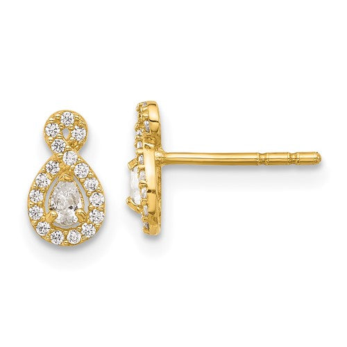 14k-polished-cz-infinity-post-earrings-SolomonJeweler-Wichita-KS-CustomJewelry