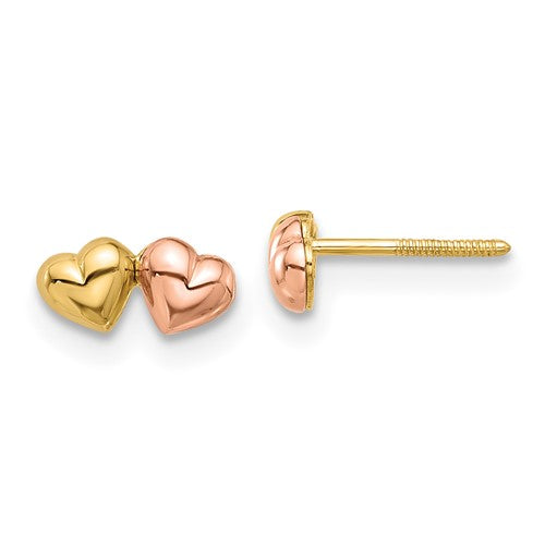 14k-two-tone-double-hearts-screwback-post-earrings-SolomonJeweler-Wichita-KS-CustomJewelry