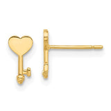 14k-polished-heart-key-post-earrings-SolomonJeweler-Wichita-KS-CustomJewelry