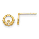 14k-cz-claddagh-post-earrings-SolomonJeweler-Wichita-KS-CustomJewelry