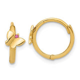 14k-polished-pink-cz-butterfly-hinged-hoop-earrings-SolomonJeweler-Wichita-KS-CustomJewelry