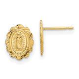 14k-diamond-cut-miraculous-medal-post-earrings-SolomonJeweler-Wichita-KS-CustomJewelry