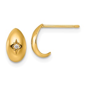 14k-polished-cz-star-post-j-hoop-earrings-SolomonJeweler-Wichita-KS-CustomJewelry