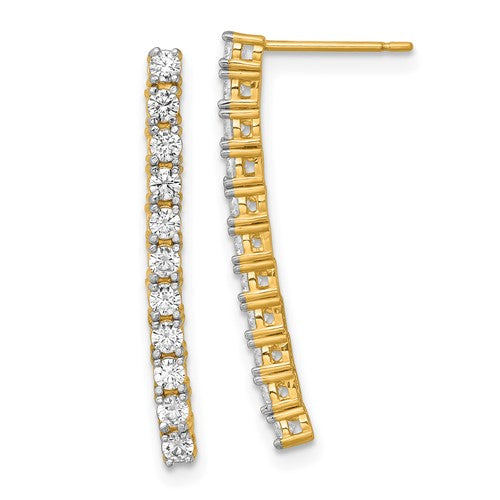 14k-polished-cz-post-dangle-earrings-SolomonJeweler-Wichita-KS-CustomJewelry