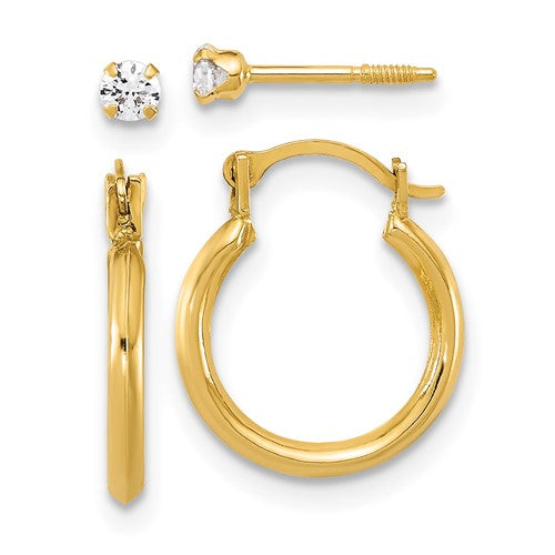 14k-1-50mm-hoop-and-2-5mm-white-cz-screwback-post-set-of-2-earrings-SolomonJeweler-Wichita-KS-CustomJewelry