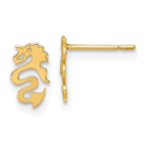 14k-polished-dragon-post-earrings-SolomonJeweler-Wichita-KS-CustomJewelry