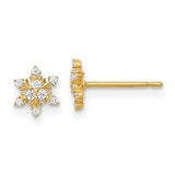 14k-polished-cz-snowflake-post-earrings-SolomonJeweler-Wichita-KS-CustomJewelry