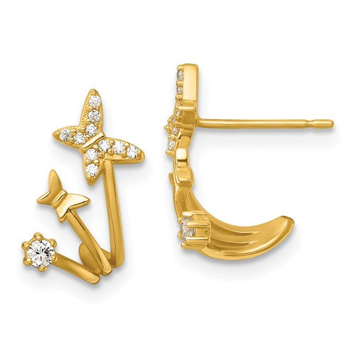14k-polished-cz-double-butterfly-post-cuff-earrings-SolomonJeweler-Wichita-KS-CustomJewelry