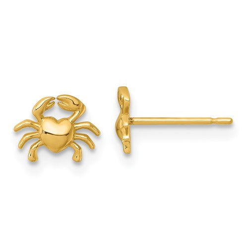 14k-polished-crab-post-earrings-SolomonJeweler-Wichita-KS-CustomJewelry