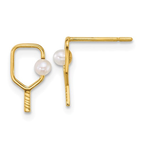14k-polished-freshwater-cultured-pearl-pickleball-post-earrings-SolomonJeweler-Wichita-KS-CustomJewelry