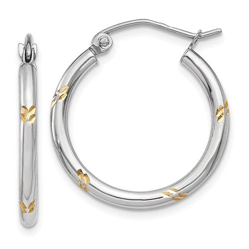 14k-white-gold-and-yellow-rhodium-d-c-hoop-earrings-SolomonJeweler-Wichita-KS-CustomJewelry