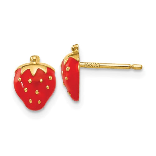 14k-enameled-strawberry-earrings-SolomonJeweler-Wichita-KS-CustomJewelry