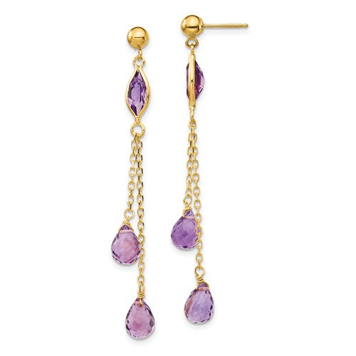 14k-amethyst-post-dangle-earrings-SolomonJeweler-Wichita-KS-CustomJewelry