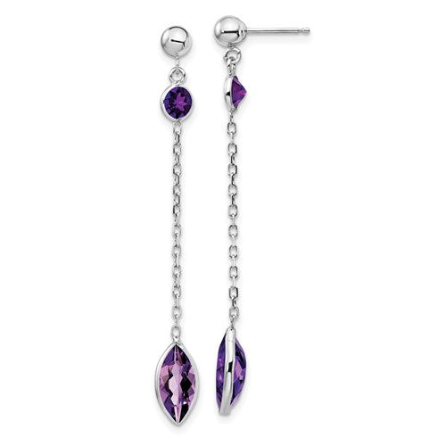 14k-white-gold-amethyst-post-dangle-earrings-SolomonJeweler-Wichita-KS-CustomJewelry