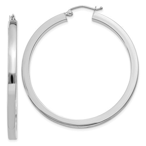 14k-white-gold-3mm-polished-square-tube-hoop-earrings-SolomonJeweler-Wichita-KS-CustomJewelry