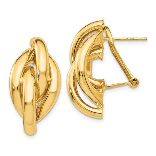 14k-swirl-omega-back-post-earrings-SolomonJeweler-Wichita-KS-CustomJewelry