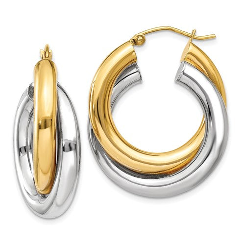 14k-two-tone-polished-double-tube-hoop-earrings-SolomonJeweler-Wichita-KS-CustomJewelry