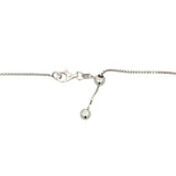 Silver box chain necklace with adjustable length and sleek minimal pendant, crafted by Solomon Jewelers.